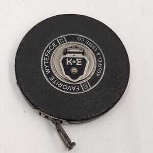 Vintage K&E Keuffel Esser Co Favorite Wyteface 50 Feet Steel Tape Measure - USA